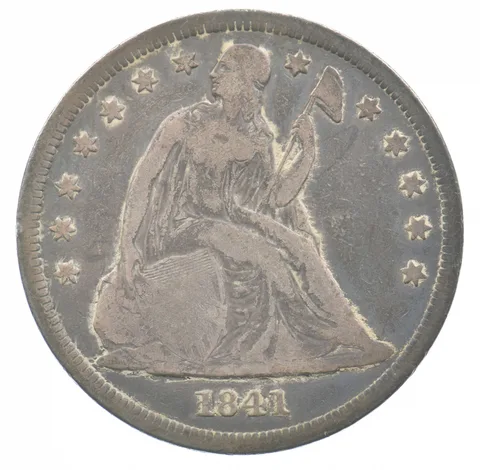 1841 Seated Liberty Silver Dollar *4830