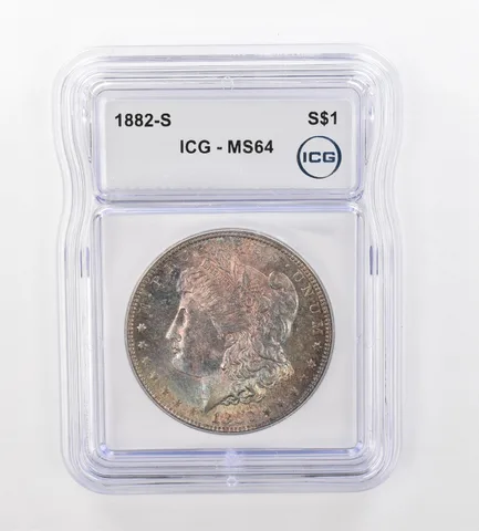 1882-S Morgan Silver Dollar MS64 ICG Beautiful Tone *0999