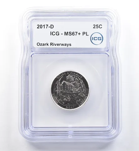 2017-D Washington Quarter ATB Ozark Riverways MS67+ PL ICG *6033