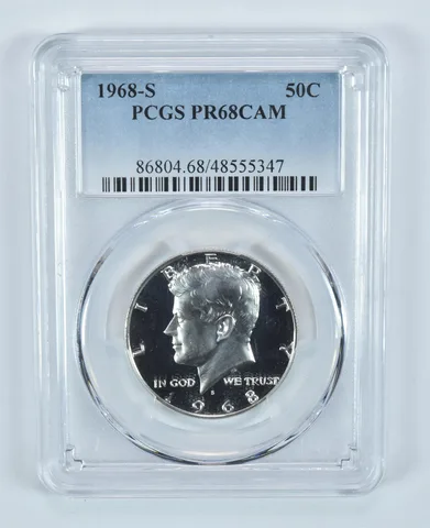 1968-S Kennedy Half Dollar PR68 CAM PCGS S/S VP-002 a9066