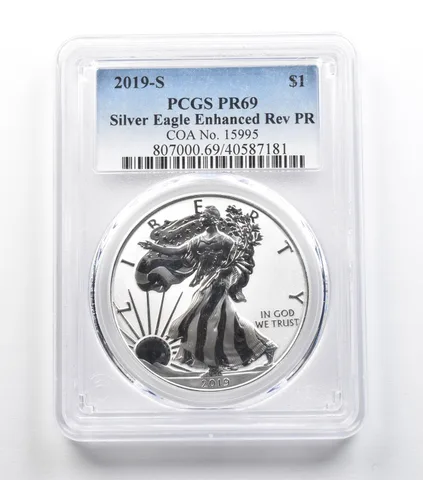 2019-S American Silver Eagle Enhanced Reverse PR69 PCGS *9172