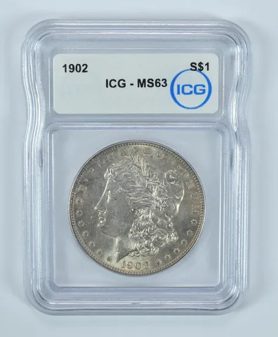 1902 Morgan Silver Dollar MS63 ICG