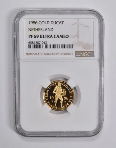 PF69 UCAM 1986 Netherlands Gold Ducat NGC *6559