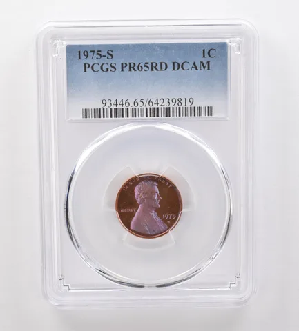 1975-S Lincoln Memorial Cent PR65 RD DCAM PCGS Beautiful Tone *2073