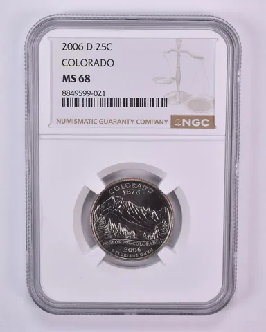 2006-D Washington State Quarter Colorado MS68 NGC Brown Label