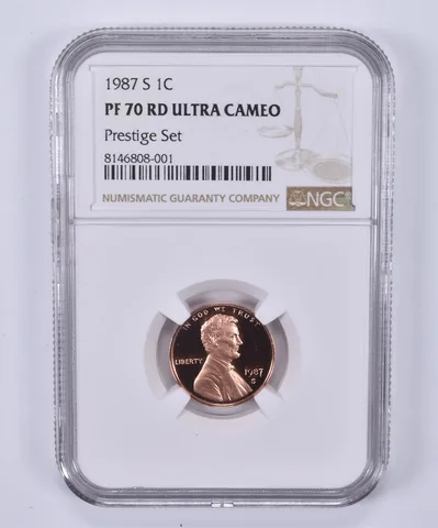 1987-S Lincoln Memorial Cent Prestige Set PF70 UCAM NGC Brown Label