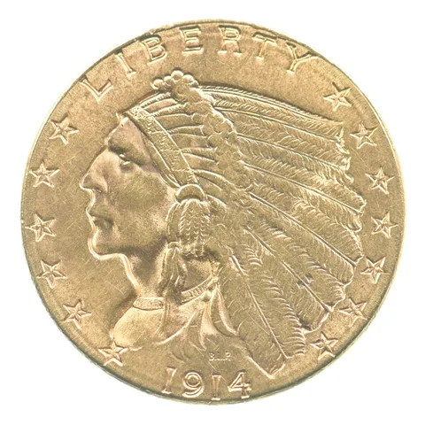 1914-D $2.50 Indian Head Gold Quarter Eagle *5884