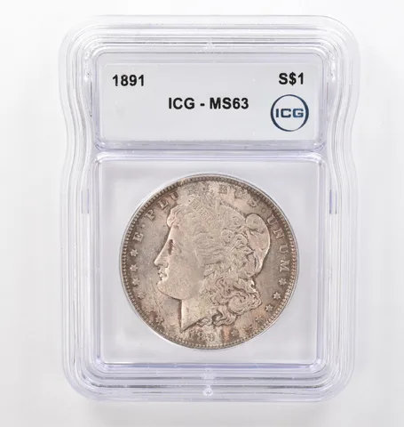 1891 Morgan Silver Dollar MS63 ICG Beautiful Tone *6189
