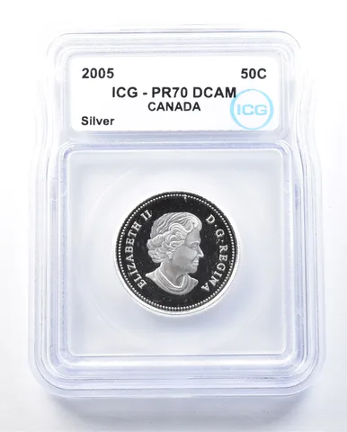 2005 Canada 50 Cents Silver PR70 DCAM ICG *8942