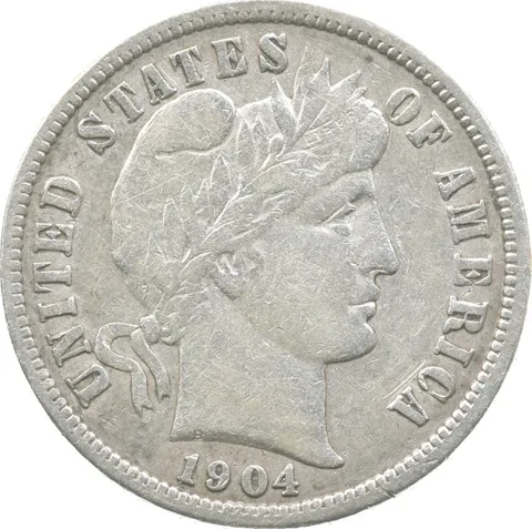 1904-S Barber Dime a9021