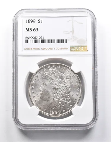 MS63 1899 Morgan Silver Dollar NGC *0150