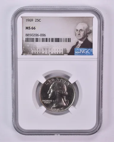 1969 Washington Quarter MS66 NGC Special Label