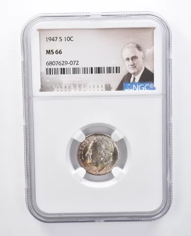 1947-S Roosevelt Dime MS66 NGC Beautiful Tone *7933