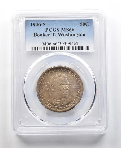 1946-S Booker T Washington Commemorative Half Dollar MS66 PCGS *8891