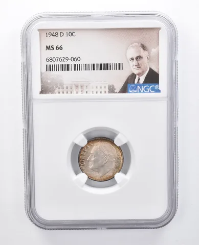 1948-D Roosevelt Dime MS66 NGC Beautiful Tone *7967