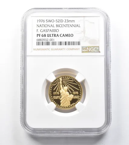 1976 SWO-52ID 23mm National Bicentennial F Gasparro PF68 UCAM NGC *0077