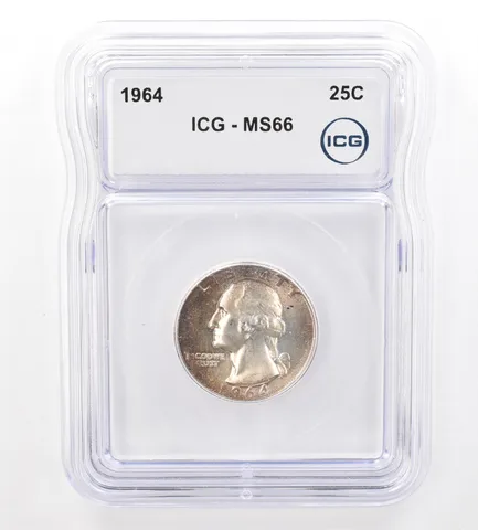 1964 Washington Quarter MS66 ICG Beautiful Tone a7357