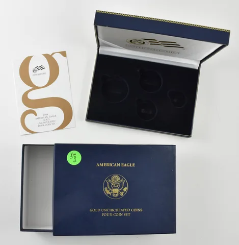 OGP 2008 Gold Eagle Uncirculated Set 4-Coin BOX & COA - NO COINS