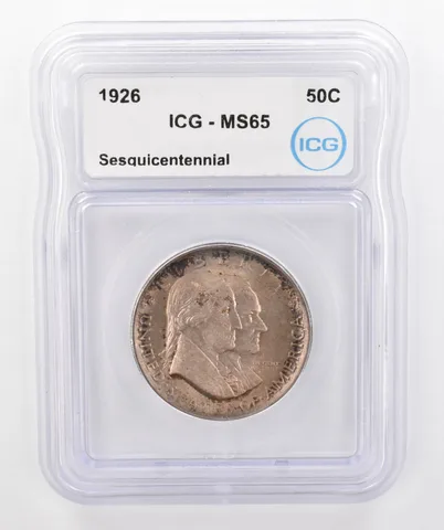 1926 Sesquicentennial Commemorative Half Dollar MS65 ICG Beautiful Tone *0269