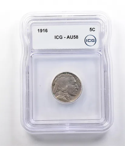 1916 Indian Head Buffalo Nickel AU58 ICG *2609