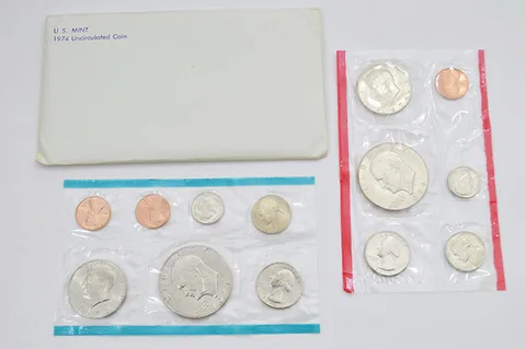 1974 Mint Set with Original Envelope & Flatpacks (13 coins)