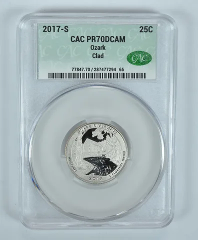 2017-S Washington Quarter Ozark CLAD ATB PR70 DCAM CAC CACg
