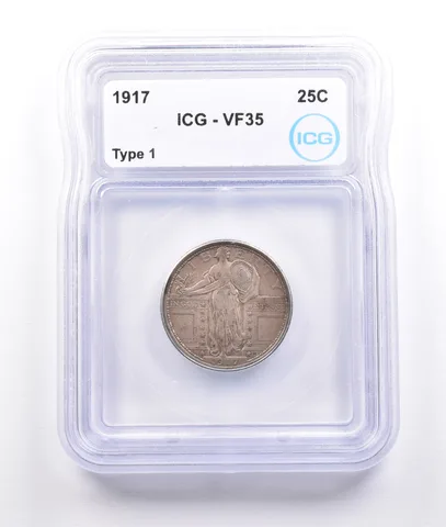 1917 Standing Liberty Quarter Type 1 VF35 ICG *6867