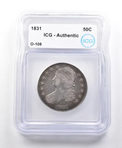 1831 Capped Bust Half Dollar O-108 Authentic ICG *5604