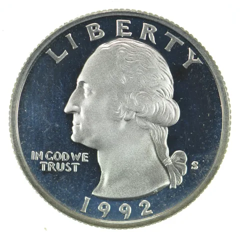 1992-S Washington Quarter 90% Silver Proof