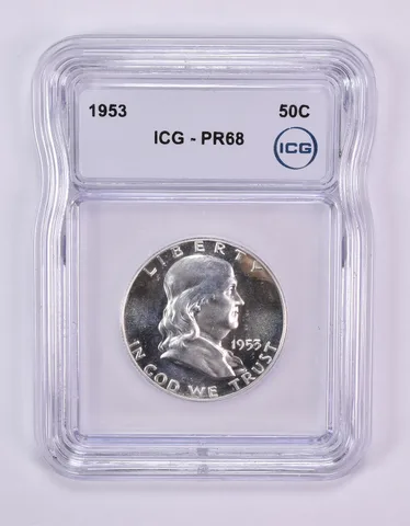 1953 Franklin Half Dollar PR68 ICG