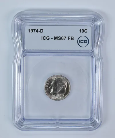 1974-D Roosevelt Dime MS67 FB ICG