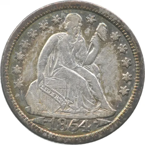 1854 Seated Liberty Dime Arrows *9324