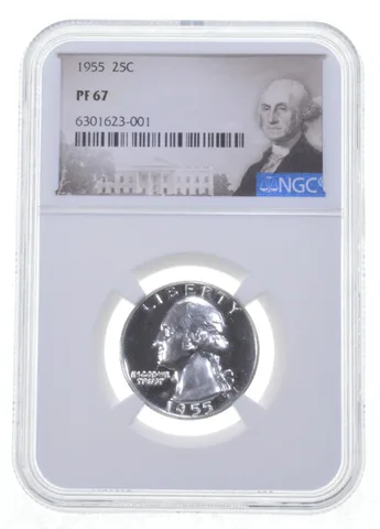 1955 Washington Quarter PF67 NGC PR Special Label