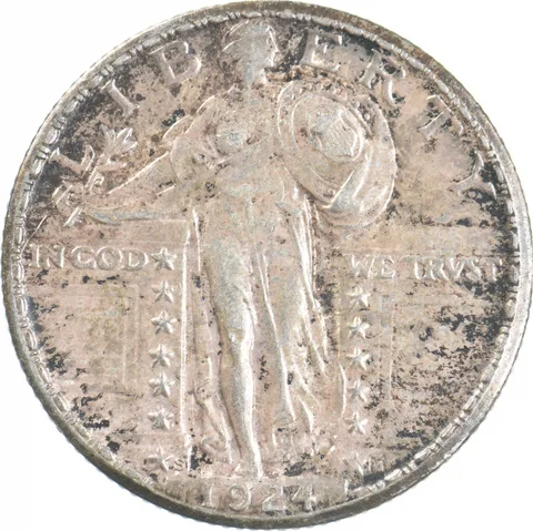 1924-S Standing Liberty Quarter Beautiful Tone *7800