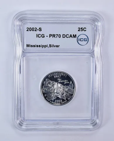 2002-S Washington State Quarter Silver Mississippi PR70 DCAM ICG