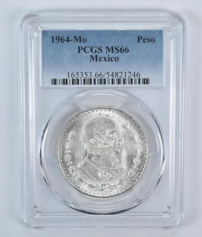 1964 Mo Mexico 1 Peso Silver MS66 PCGS