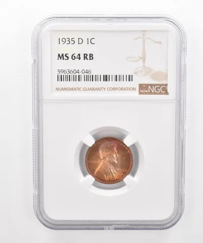 1935-D Lincoln Wheat Cent MS64 RB NGC Beautiful Tone *2932