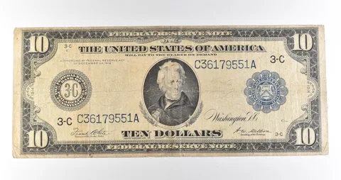 1914 $10 Philadelphia PA FRN Blue Seal Large Note Fr#915a *4701