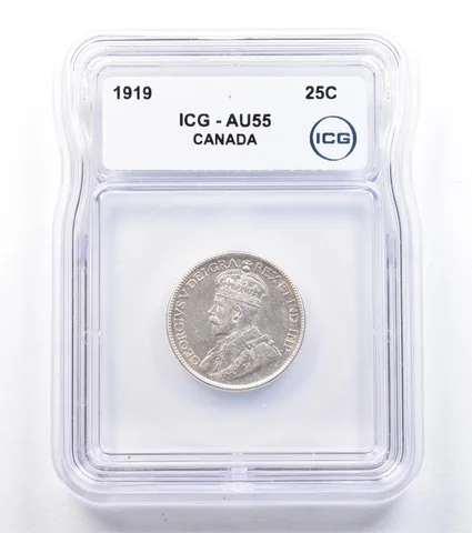1919 Canada 25 Cents AU55 ICG *1811