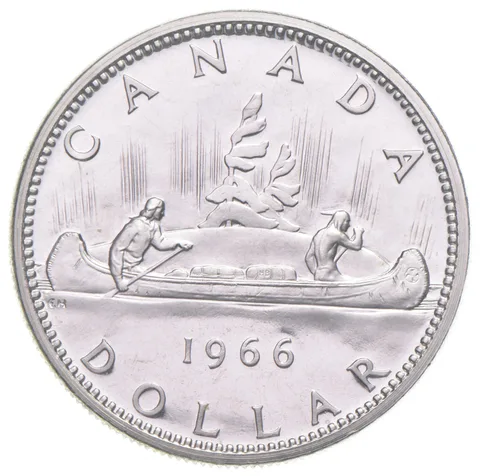 1966 Canada 80% Silver Canadian Silver Dollar