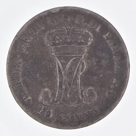 Better Date - 1815 Duchy Of Parma And Piacenza 10 Soldi World Coin- Silver *101
