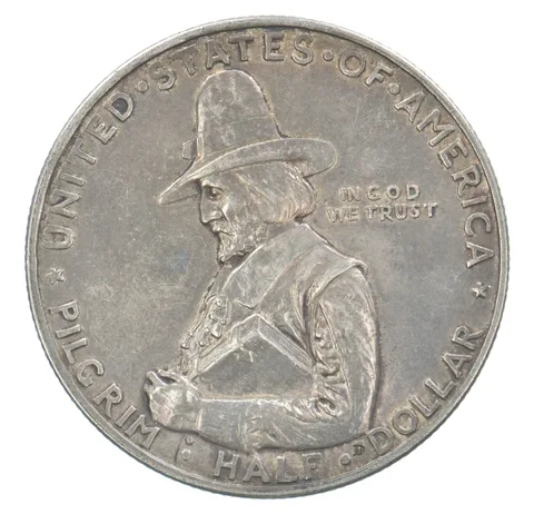 1920 Pilgrim Commemorative Half Dollar Beautiful Tone *5150