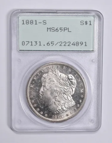MS65 PL 1881-S Morgan Silver Dollar PCGS Rattler Upgrade? a0302