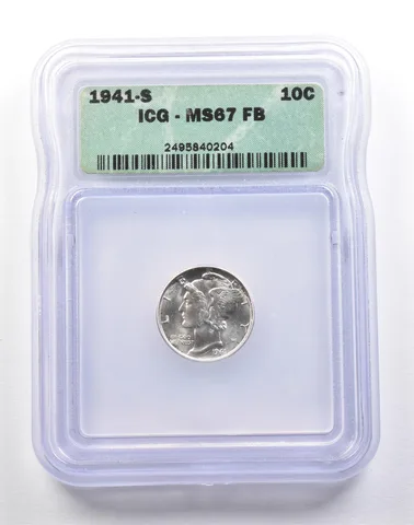 1941-S Mercury Dime MS67 FB ICG *2202