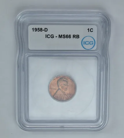 1958-D Lincoln Wheat Cent MS66 RB ICG Beautiful Tone *0998
