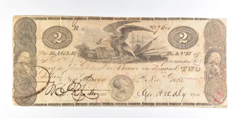 1823 $2 New Haven CT Eagle Bank Obsolete Note *0237