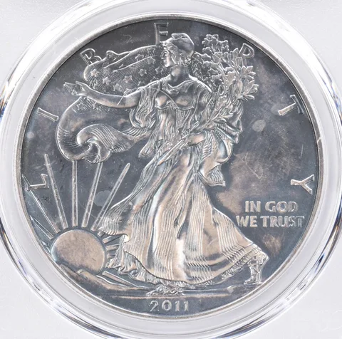 2011 American Silver Eagle MS67 PCGS Beautiful Tone *1369