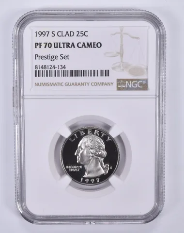 1997-S Washington Quarter CLAD Prestige Set PF70 UCAM NGC Brown Label