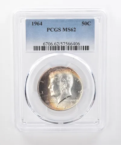 1964 Kennedy Half Dollar MS62 PCGS Beautiful Tone a1380