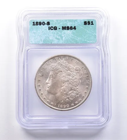 1890-S Morgan Silver Dollar MS64 ICG *8859